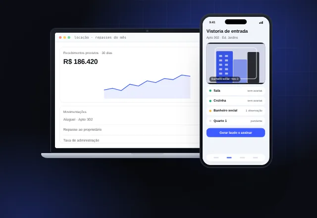 Interface da solução-modelo Aplicativo de Vistoria de Imóveis